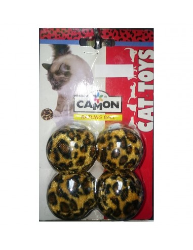 Camon igračka za mačke, leopard loptice 4 kom